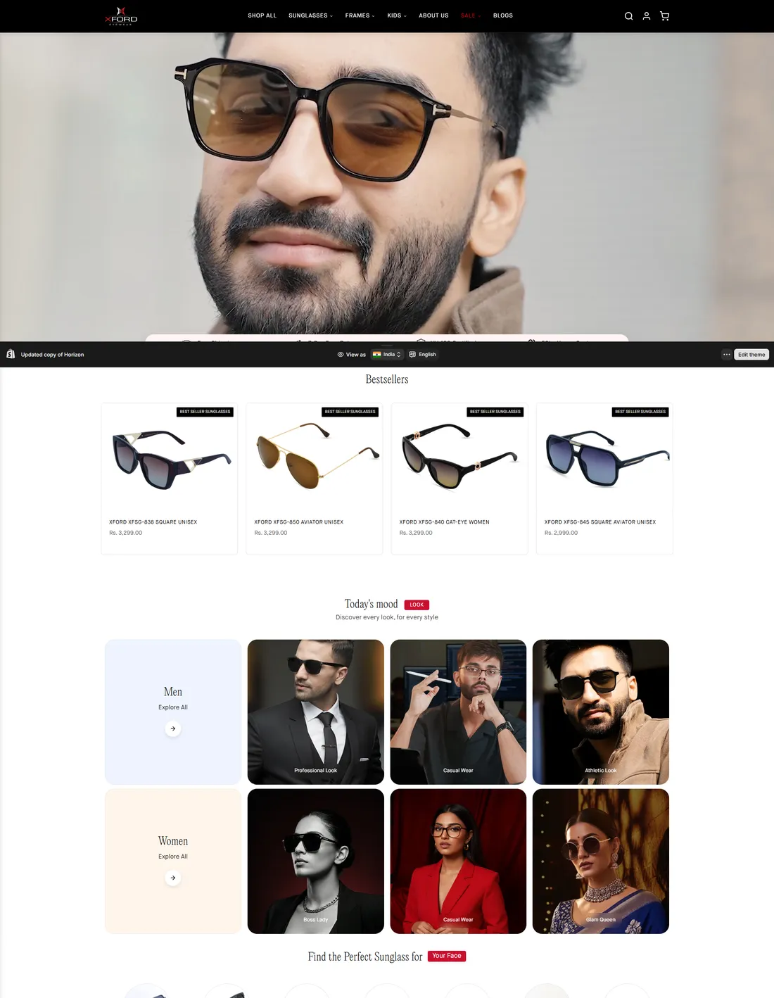 Xford website design by Aanand Koiri